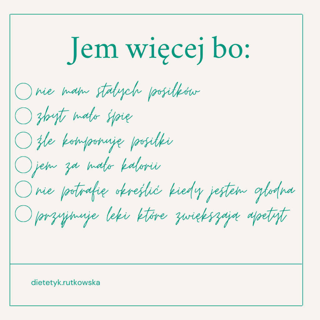 Dlaczego ciągle odczuwam głód?